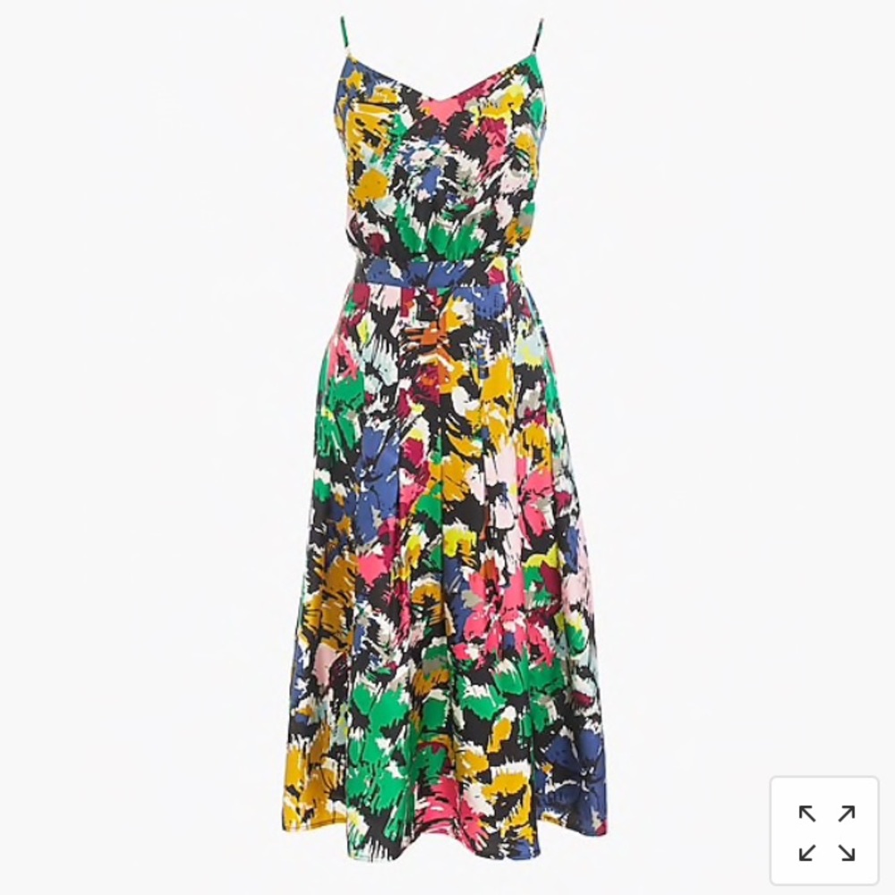 J Crew Brushstroke Silk Dress